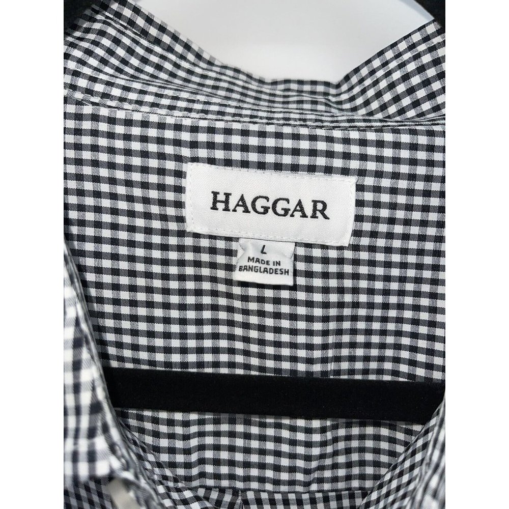 Haggar Wrinkle Resistant Shirt Men's Large Button Lightweight Long Sleeve $56 - Picture 3 of 9